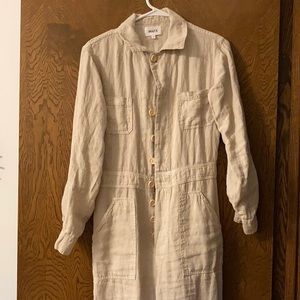 MATE the Label linen long sleeve jumpsuit XS